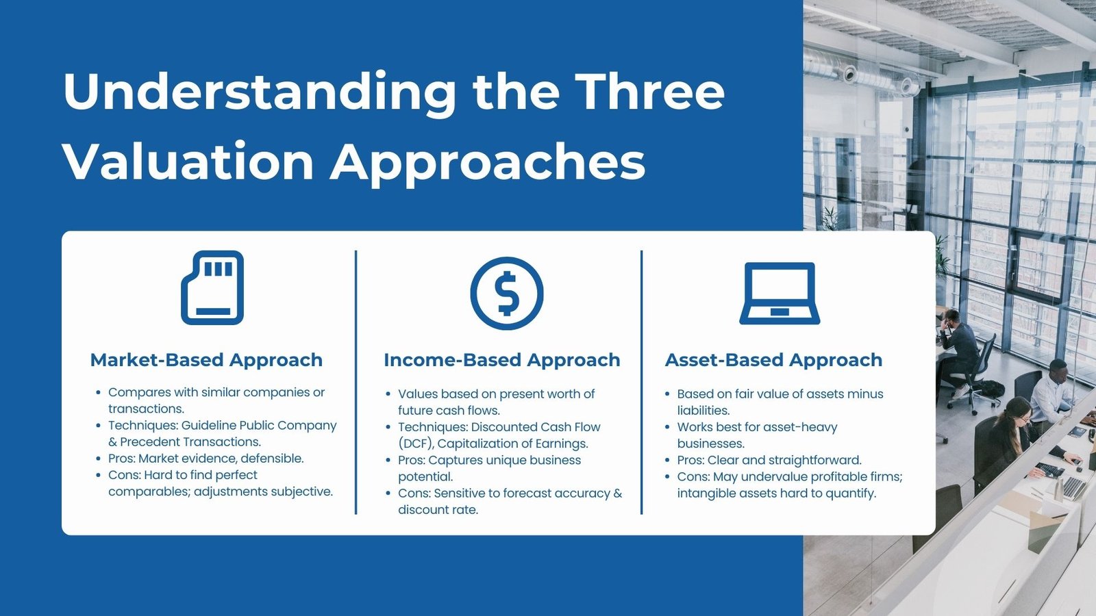 Learn How Market Income and Asset Based Valuation Methods Differ
