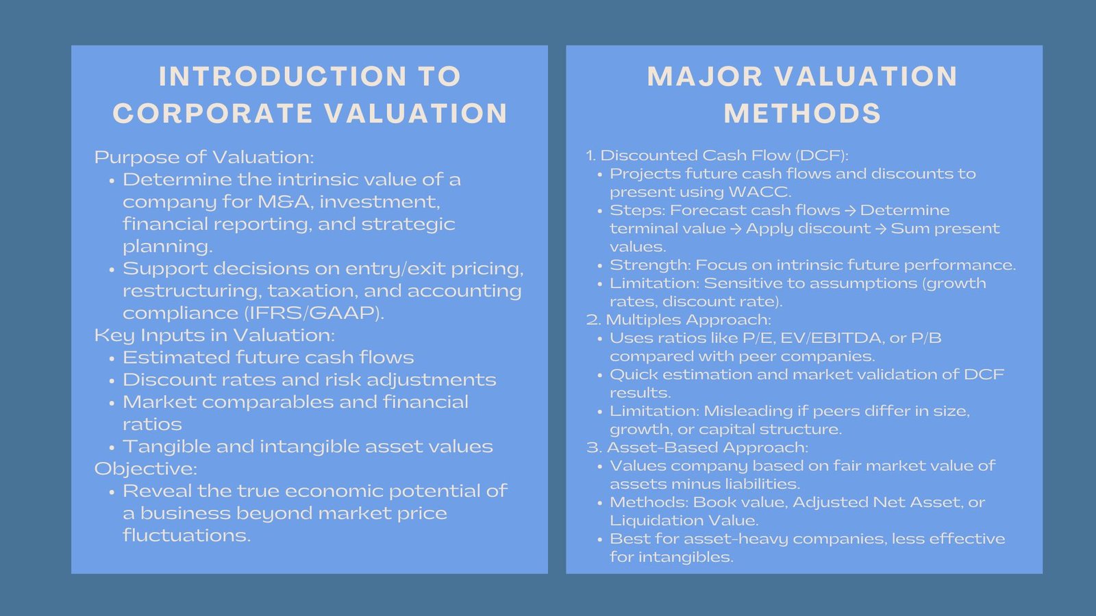Professional DCF and Valuation Methods Workshop