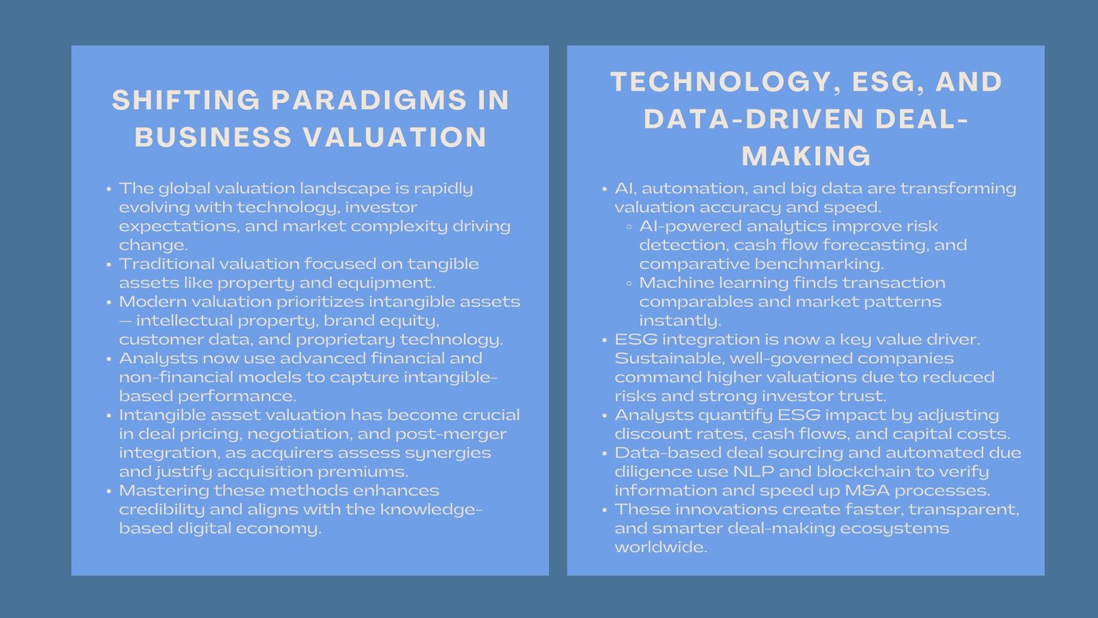 Accredited Business Valuation Trends Workshop