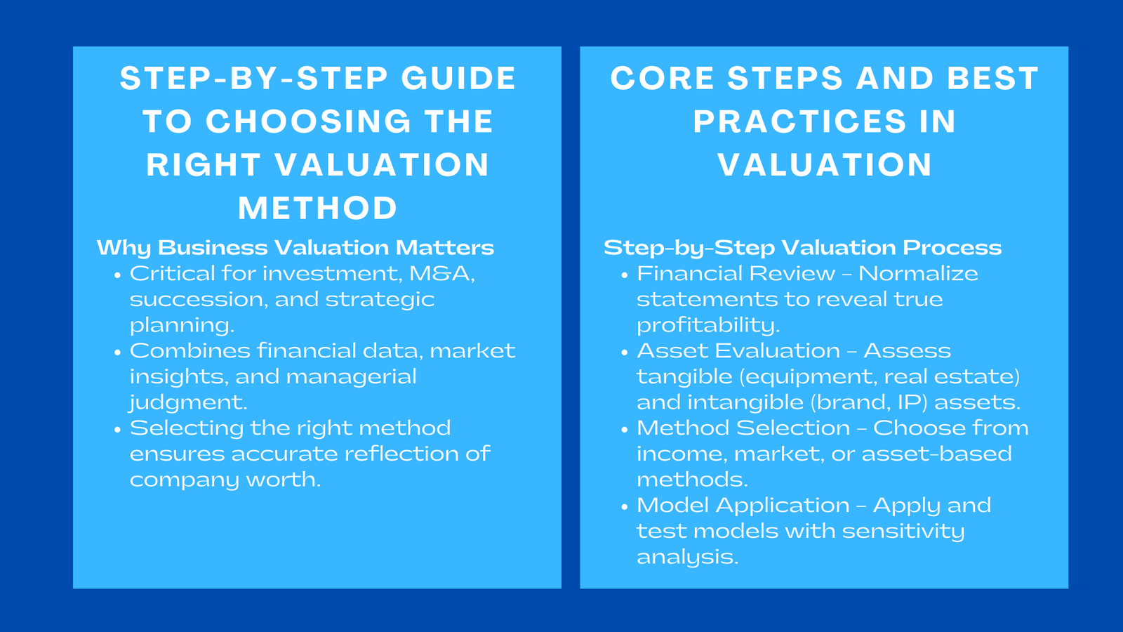 Step-by-Step Guide to Choosing the Right Valuation Method for Your Business